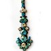 Peacock Blue Crystal STONE BINDI,Indian Bindis,India, Self Adhesive Tattoo Body Art Wedding & Bridal sticker