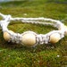 Macrame Hemp Bracelet with Natural Round Wooden Beads