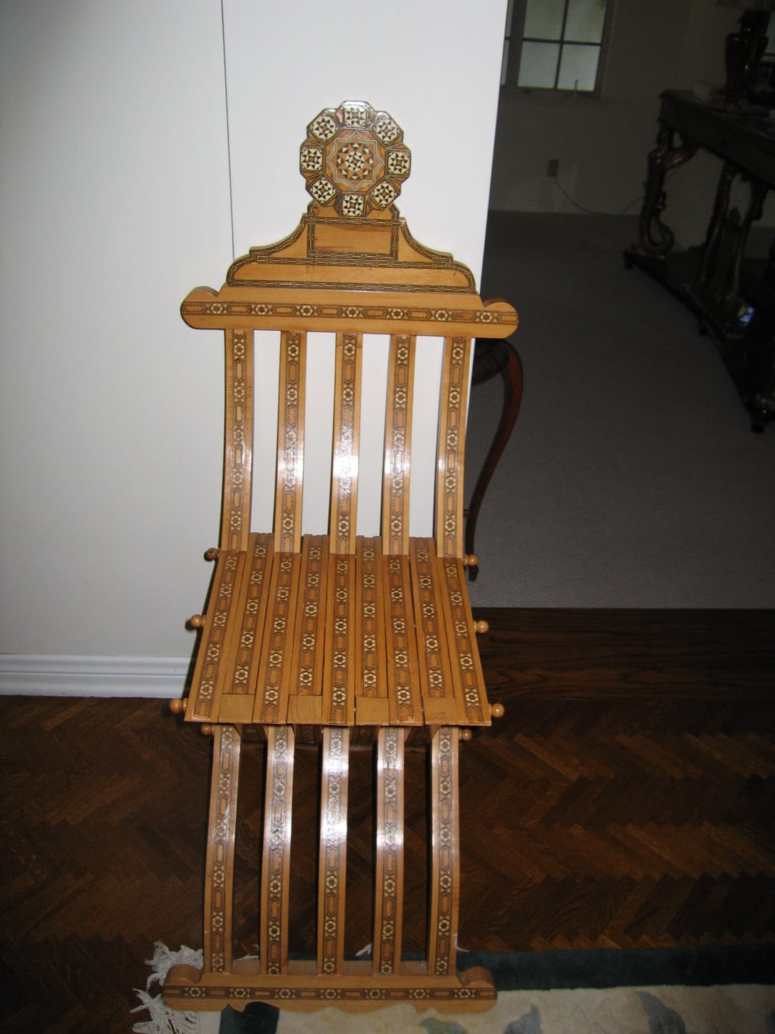 Egyptian antique Chair inlaid work foldable you can make offer on the