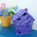Purple Bird House Tea Light- Cottage Chic- Tea Bag Dispenser- Gifts