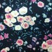 Floral with bellfruit, black, fat quarter, pure cotton fabric