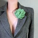 Hand crochet flower brooch corsage, 4 inches in diameter