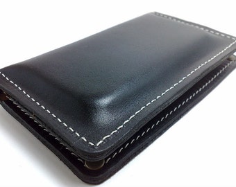 NEW Perfect case for Samsung S8 wallet cell phone from black leather / cards cash and coin purse free monogrammed personalized