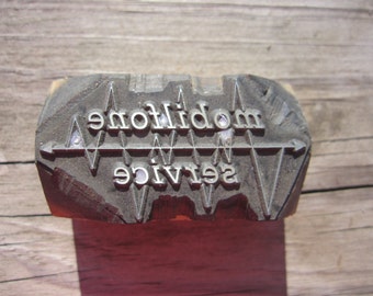 Mobiltone Services letterpress stamp