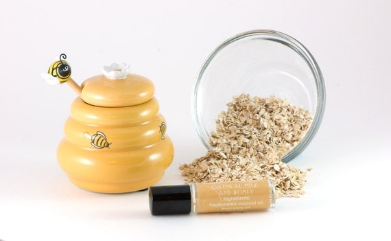 Oatmeal Milk and Honey Perfume Oil - Roll On Perfume Gift - For her - Under 10