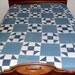 Antique Blue & White Quilt Hand Stitched Belle Minnesota 83 x 72