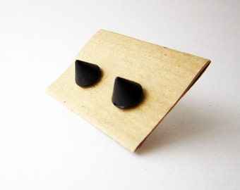 Black stud earrings, Spike plastic studs, Black cone earrings, Plastic stud earrings, Gothic earrings, Cyber goth earrings