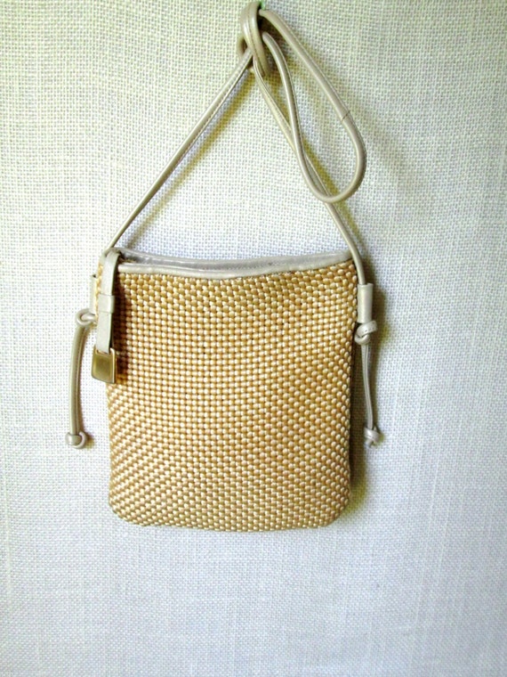 Straw Crossbody Bag woven shoulder bag vintage 90s long strap purse ...