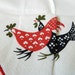 Vintage Red and White Napkins Rooster Theme on One Bundle of 3
