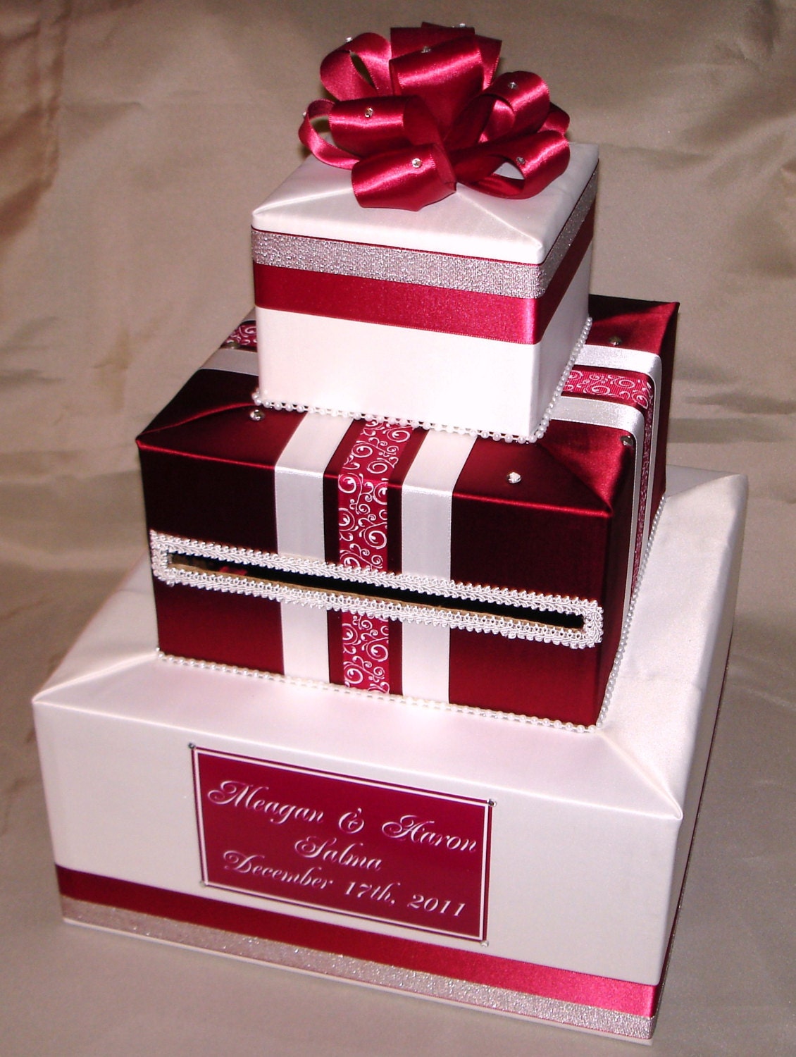 Elegant Custom Made Card Box any Color Combination