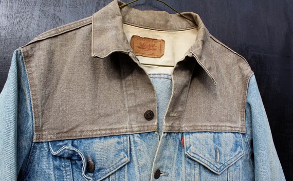 Vintage Levis Denim Jacket Two tone Denim American History