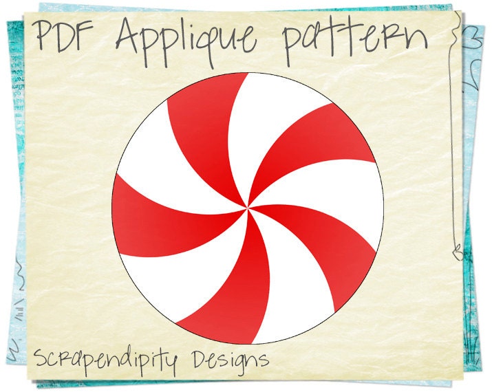 Printable Peppermint Swirl Template Customize and Print