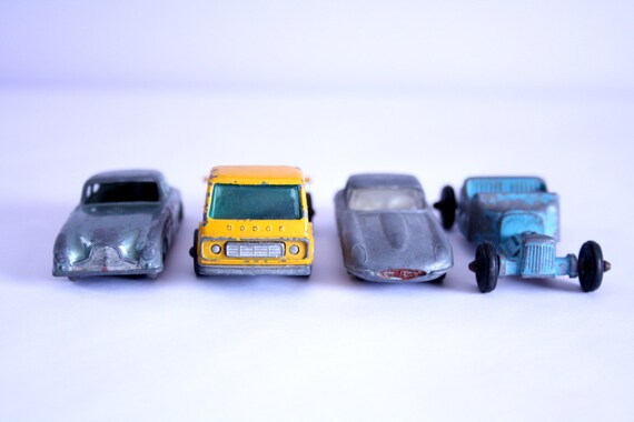 Vintage 1960s Matchbox Cars Set of 4 by riceandbell on Etsy