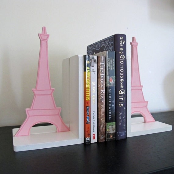 Eiffel Tower bookends in Pink