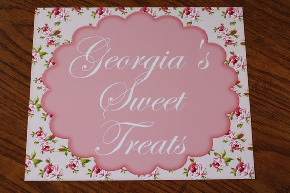 CUSTOM Welcome Sign - Vintage Glam Shabby Chic Soiree Party Il_570xn