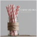 25 Baby Pink and White Striped Paper Straws - Standard 7.75'' / 19.68cm