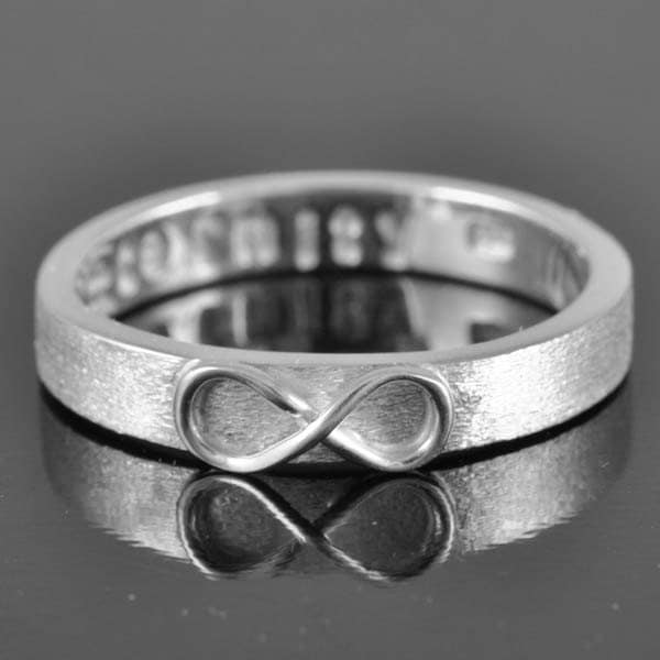 mens wedding band infinity ring infinity knot ring sterling