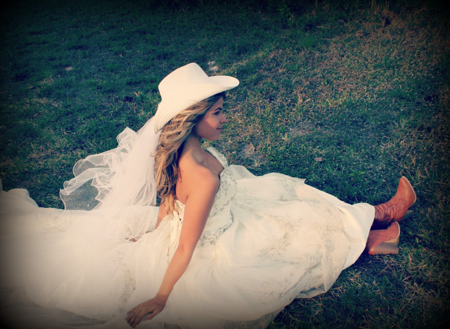 Western Wedding Cowgirl Wedding White Cowgirl Hat Cowgirl