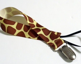 Giraffe Ribbon Pacifier Clip Pacifier Holder