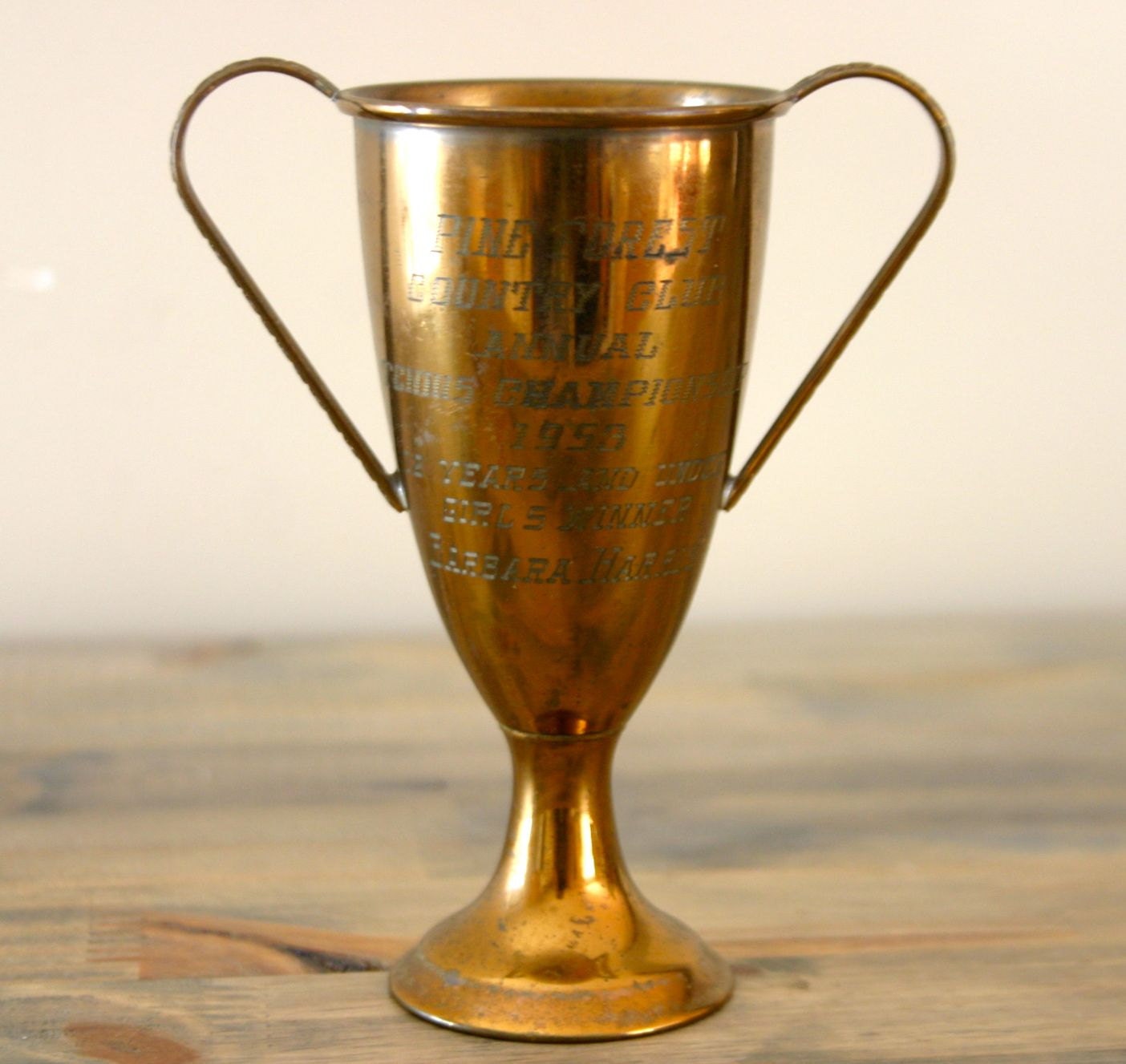 Vintage Brass Loving Cup 1953