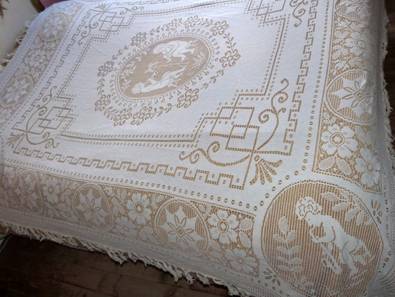 Antike französische spitze tagesdecke werfen tagesdecke bett