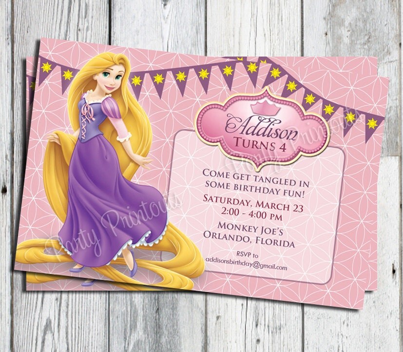 Printable Rapunzel Invitations | tangled invitation tangled birthday party invitation Printable Rapunzel Invitations | tangled invitation tangled birthday party invitation