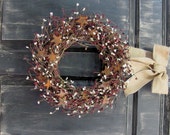 Items similar to Primitive Americana Wreath - Rustic Door Decor ...