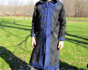 Custom Surcoat Jacket with Long Sleeves and hood medieval renaissance