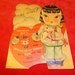 Vintage Valentine Asian Girl Movable Parts