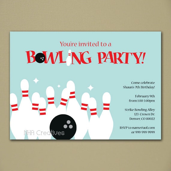 Personalized Bowling Invitations 8