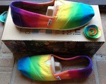 Tie Dye Toms Rainbow Shoes, Women 39;s ...