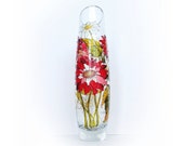 Hand Painted Glass Vase- Decorative Glass ART