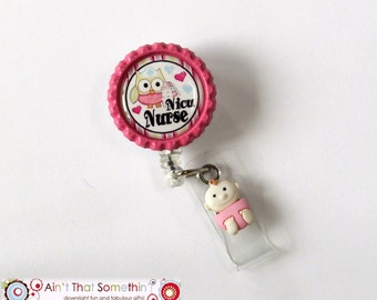 Nicu Retractable Badge Reel - Nicu Nurse ID Holder - Nicu ID Pulls - Gifts Under 10 - Medical Badge Clip - Nurse Badge Reel