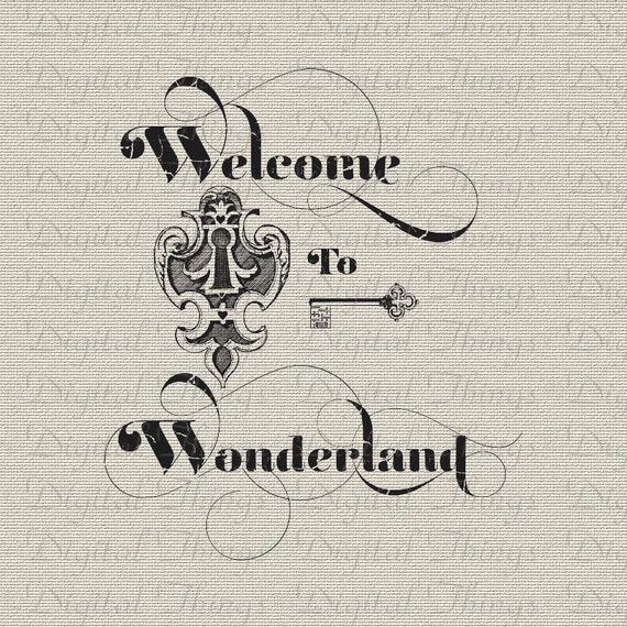 Alice In Wonderland Key and Keyhole Lewis Carroll Digital