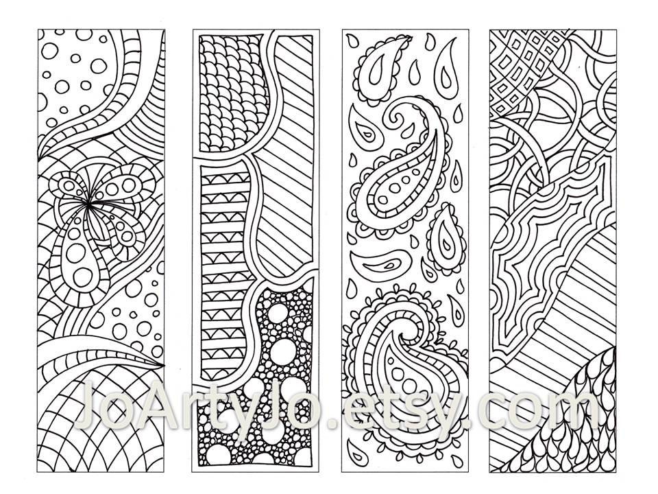 zendoodle bookmarks diy zentangle inspired printable