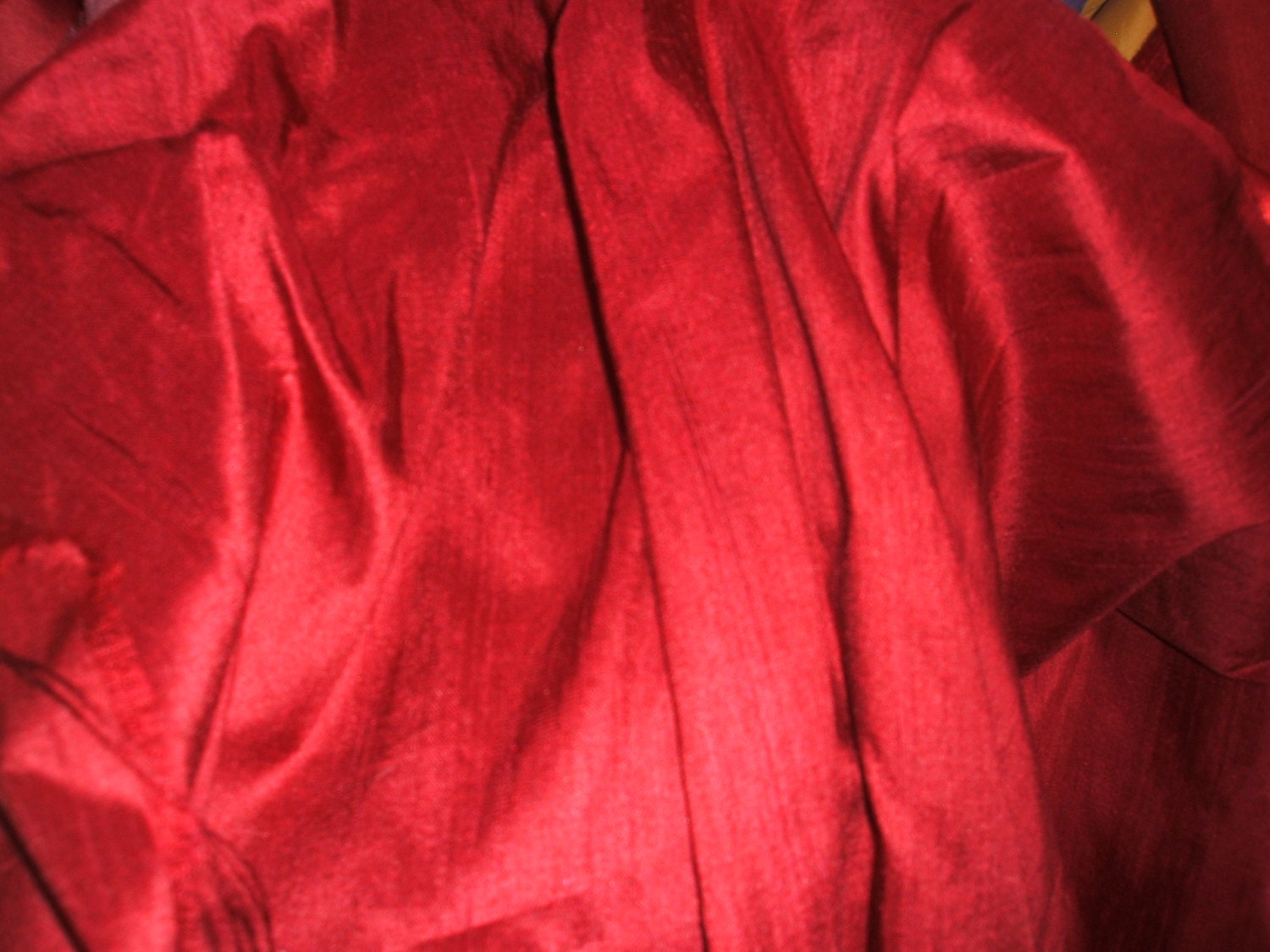 Beautiful Burgundy Pure Silk Dupion Slub Fabric by WisteriaMagic