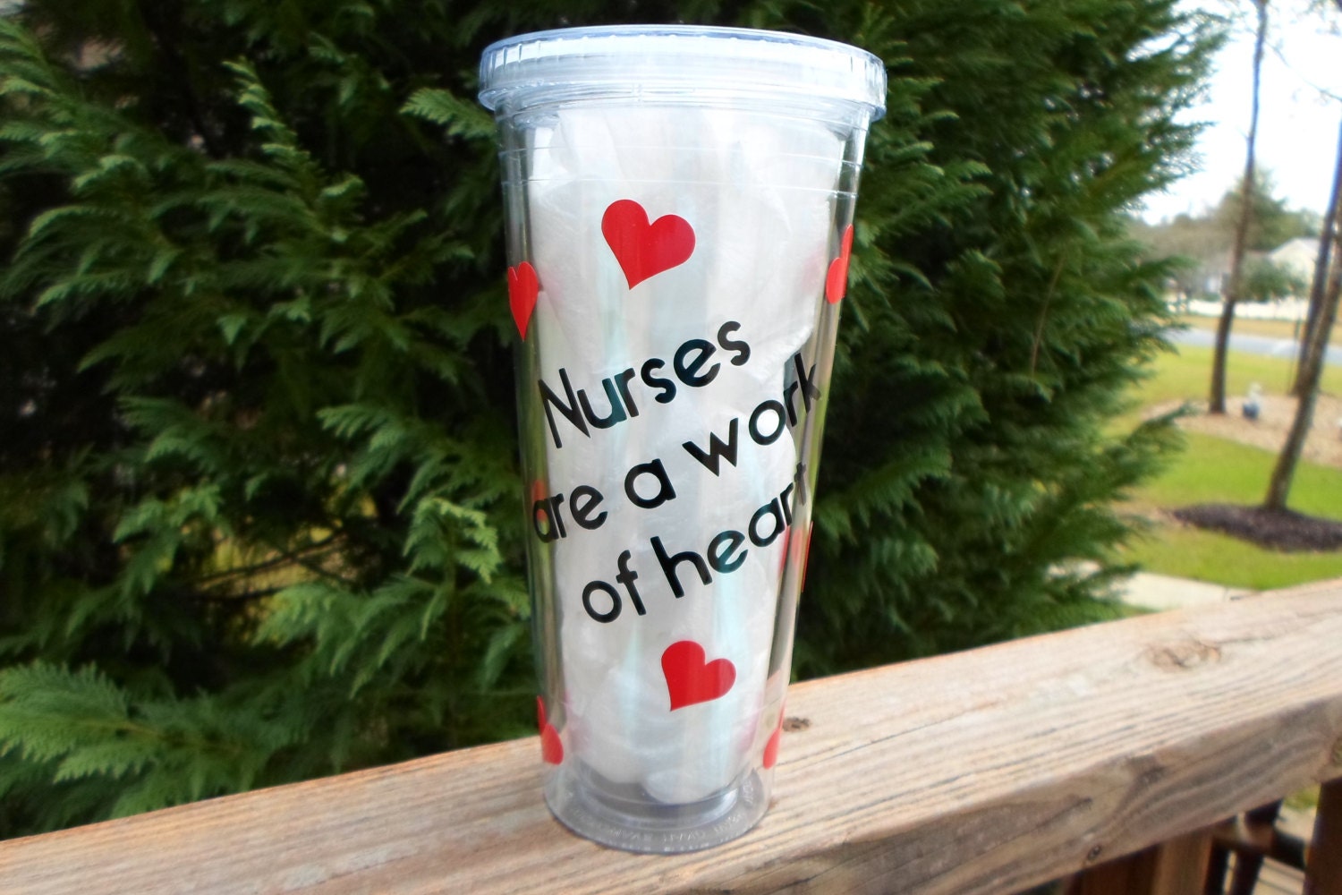 Nurse Acrylic Cup Nurses are a work of heart / RN gift / LPN