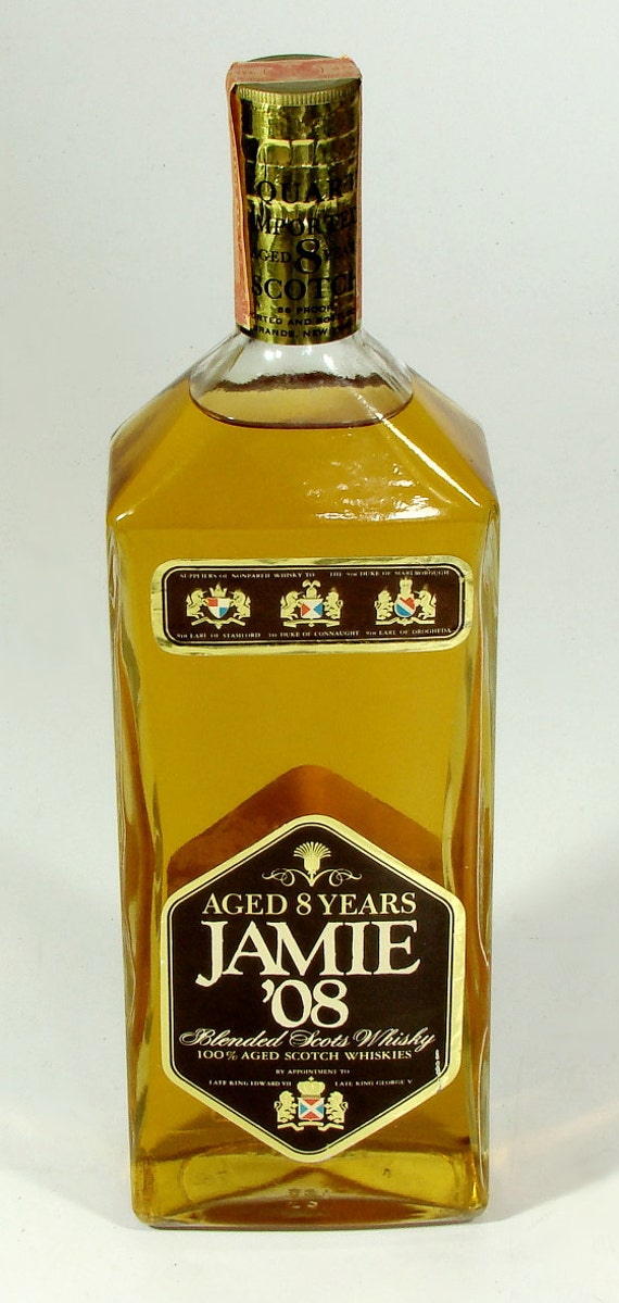 JAMIE '08 Blended Scots Whiskey SCOTCH Sealed Bottle 1970s