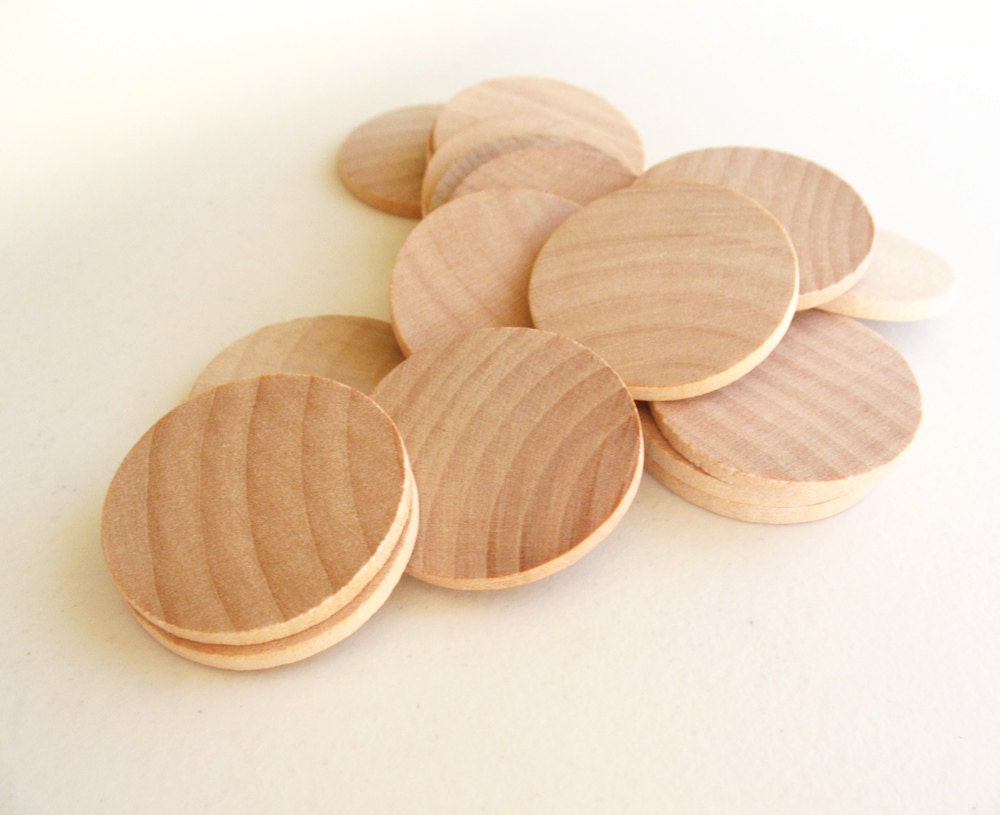 50 Unfinished Wooden Circles 1.50 Small Wooden Circles