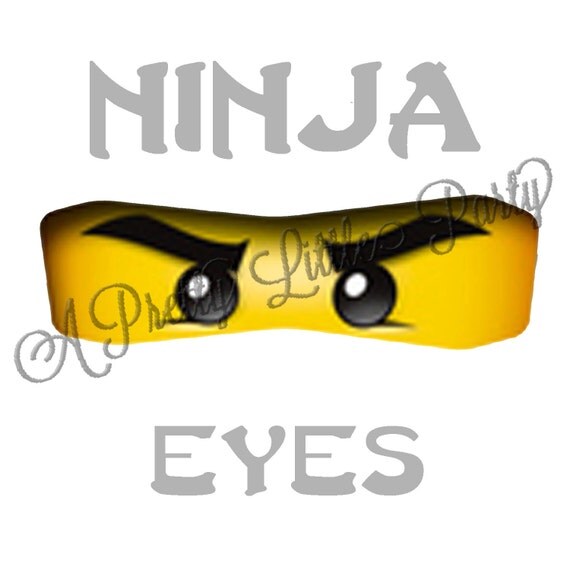 Ninja Eyes - Ninja Birthday - Ninja - Party Supplies - INSTANT DOWNLOAD Il_570xn