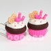 Hypoallergenic Kawaii Pink Cupcake Earrings - Polymer Clay