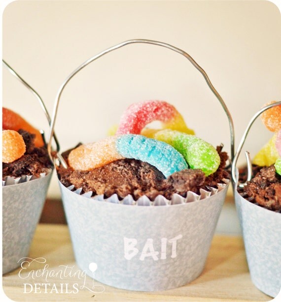 INSTANT DOWNLOAD Bait Bucket Printable Cupcake Wrappers Il_570xn