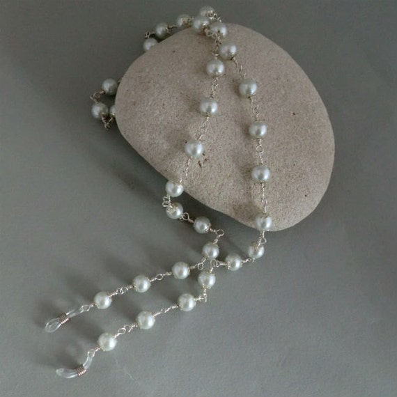 Pearl Glasses Chain Eye Glass Chain Wire by 78HappinessPlace