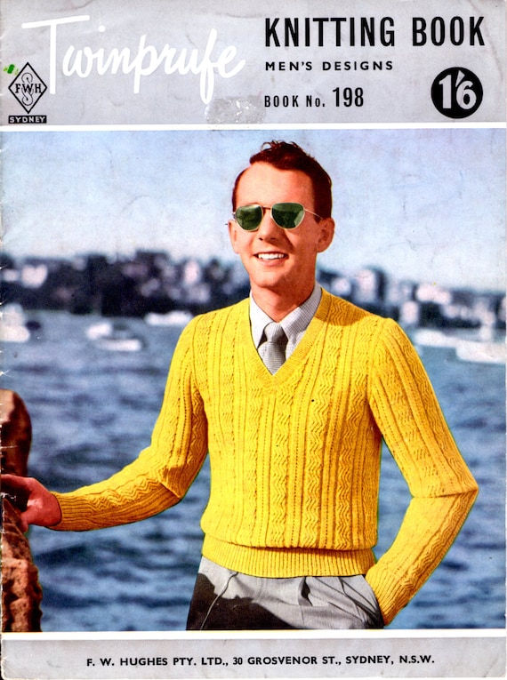 On Sale Twinprufe Knits for Men Vintage Knitting Book No