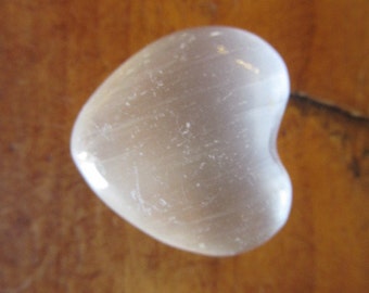 Puffy Selenite Heart #H7