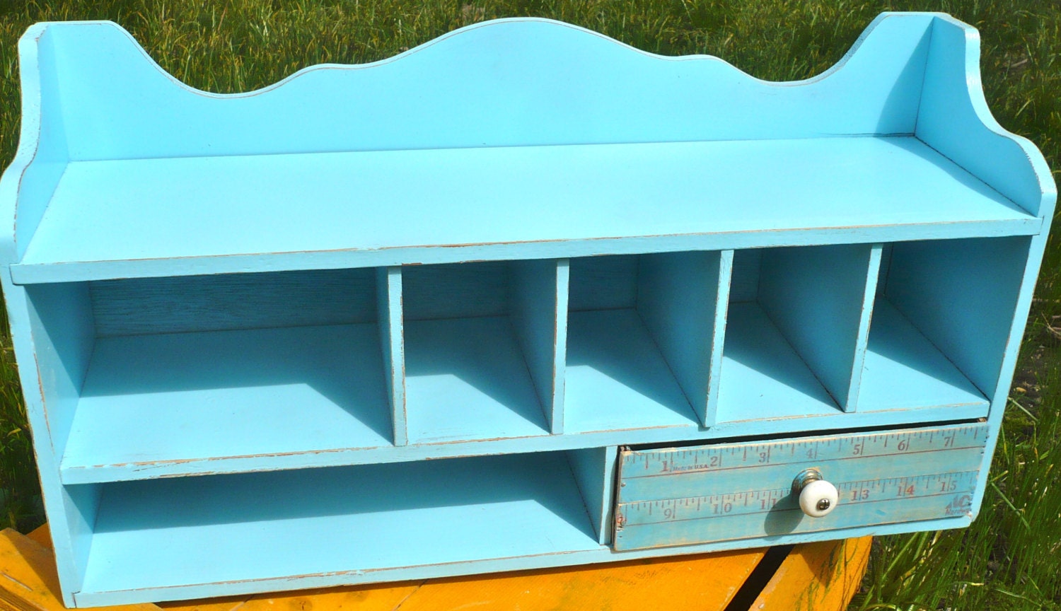 Wood Cubby Organizer Cubby Mail Slots Organizer by CasaKarmaDecor