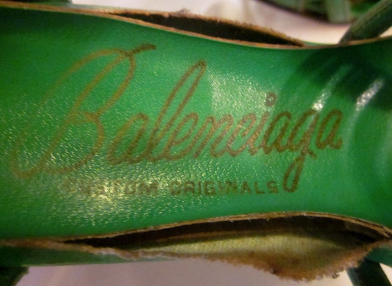 green balenciaga heels