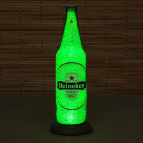 Big 24oz Heineken Beer Bottle Lamp/Bar Light / VIDEO