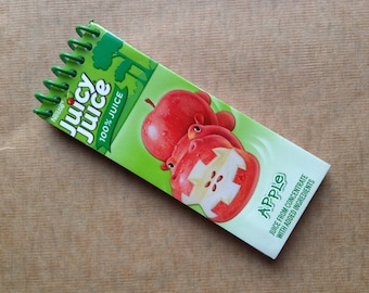 HIPPO APPLE JUICE box recycled spiral bound journal notebook