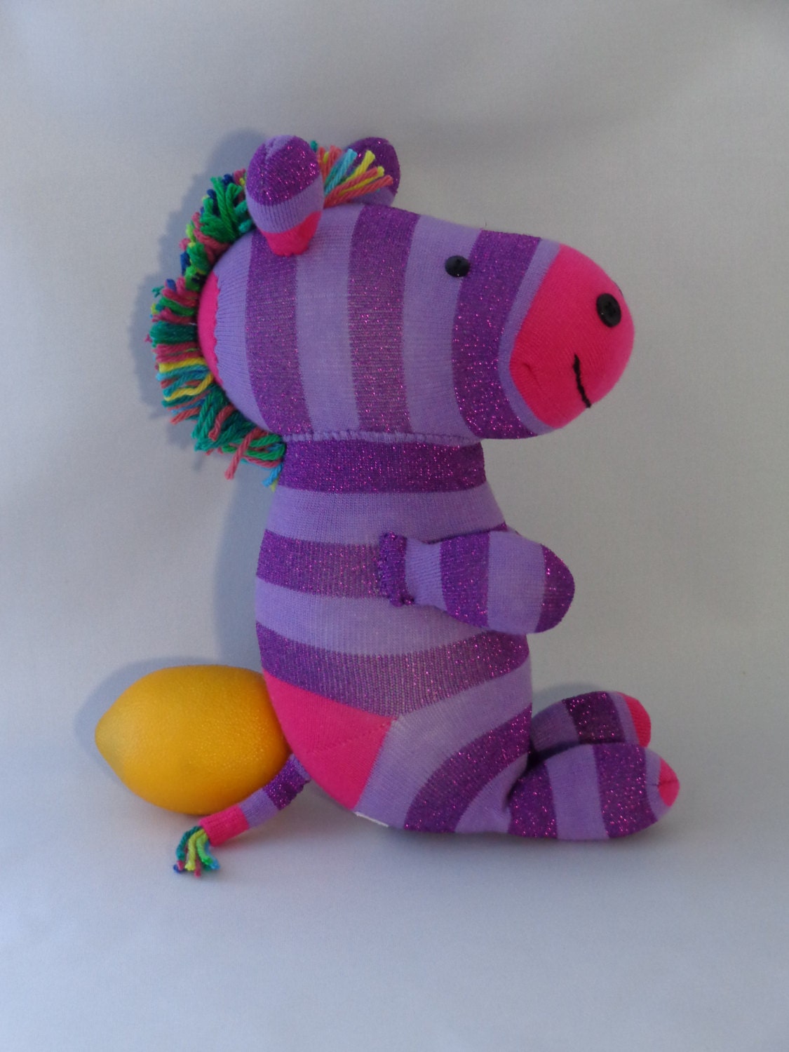 purple zebra stuffed animal